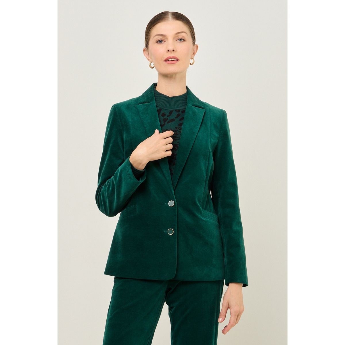 MA GRIFFE - Blazer Verde Musgo Mujer Magriffe
