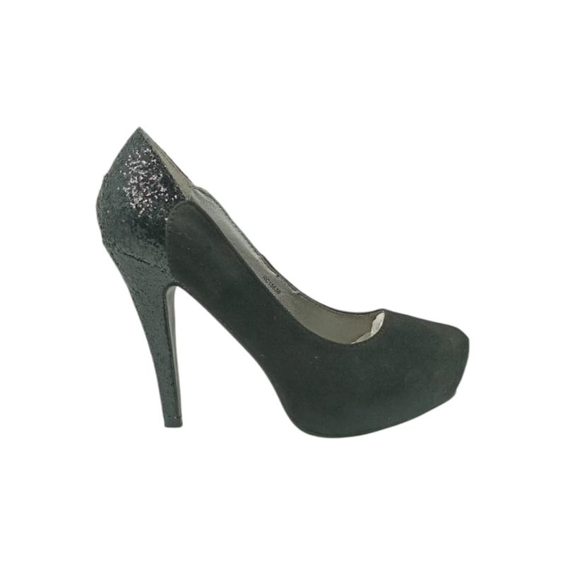 HERIEL - Zapato Negro Taco Aguja Mujer.