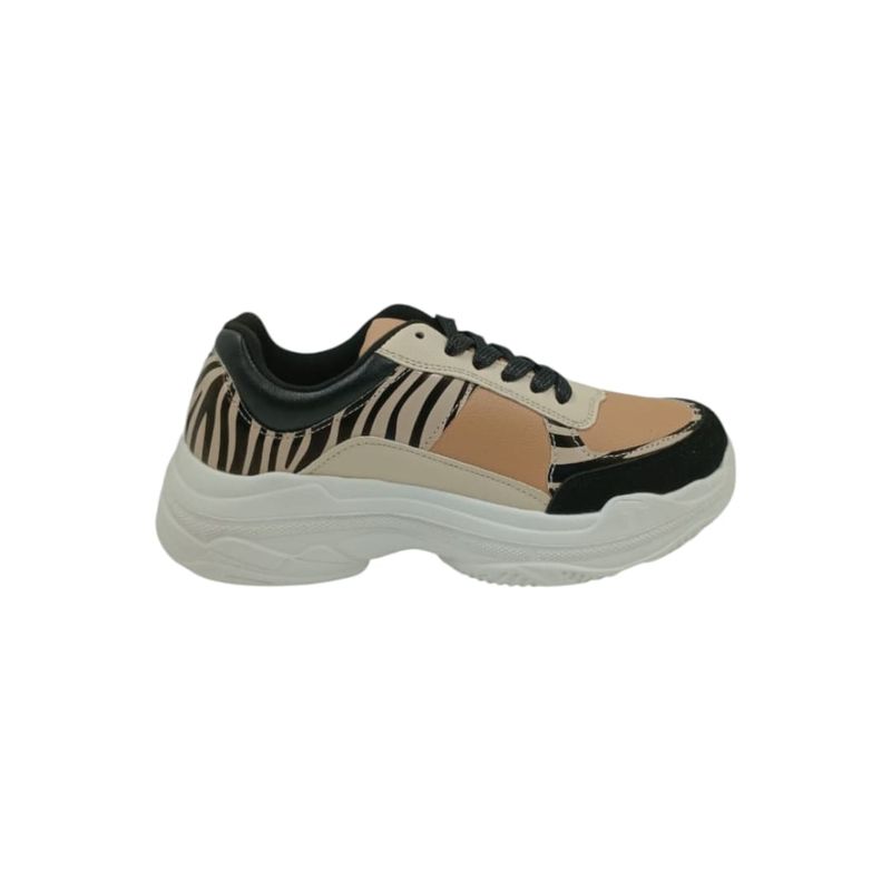 HERIEL - Zapatilla Rosa Print Plataforma Mujer.
