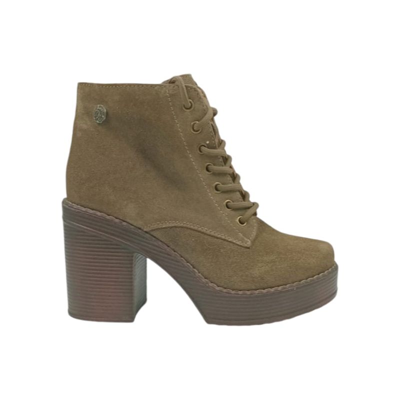 HERIEL - Botín Beige Taco Mujer.