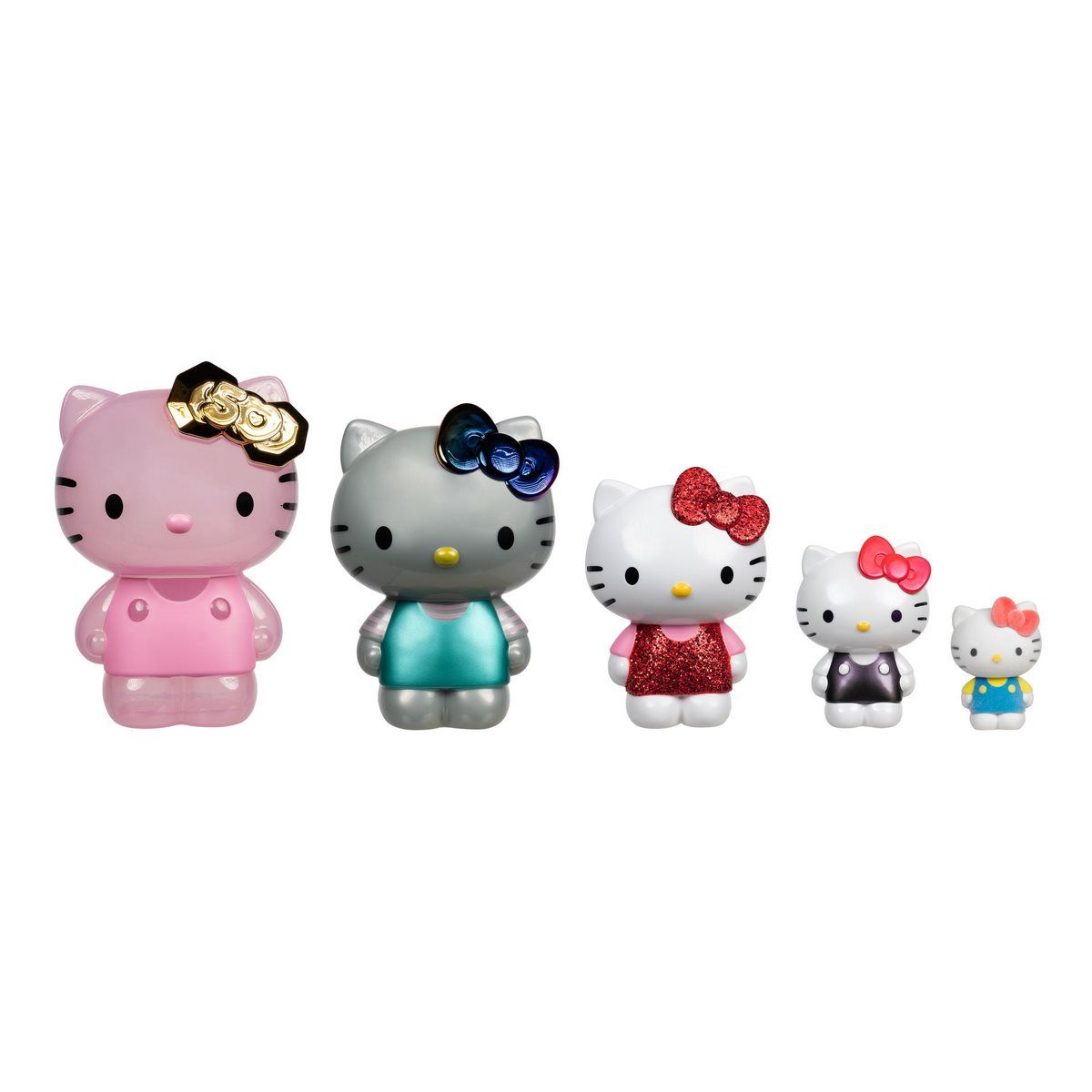 HELLO KITTY - Figuras de acción Hello Kitty 50 aniversario 5 piezas