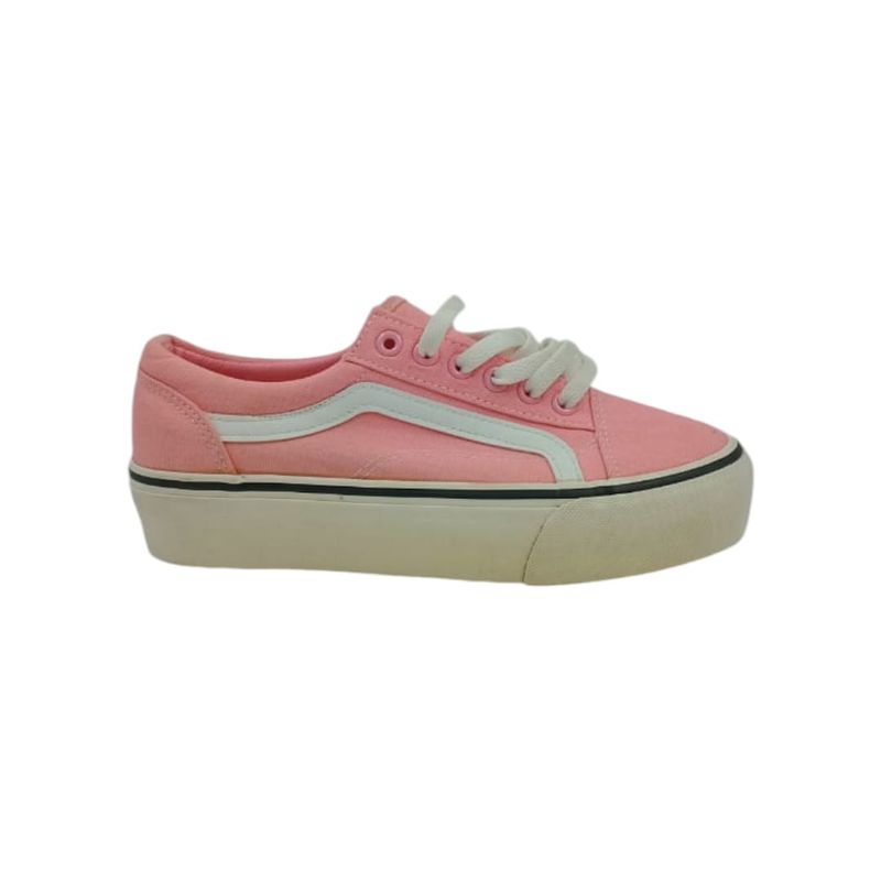HERIEL - Zapatillas Rosas Lona Mujer.