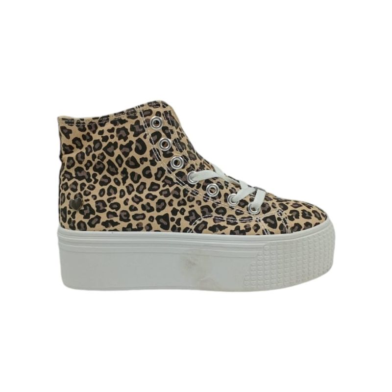 HERIEL - Zapatilla Beige Print Plataforma Mujer.