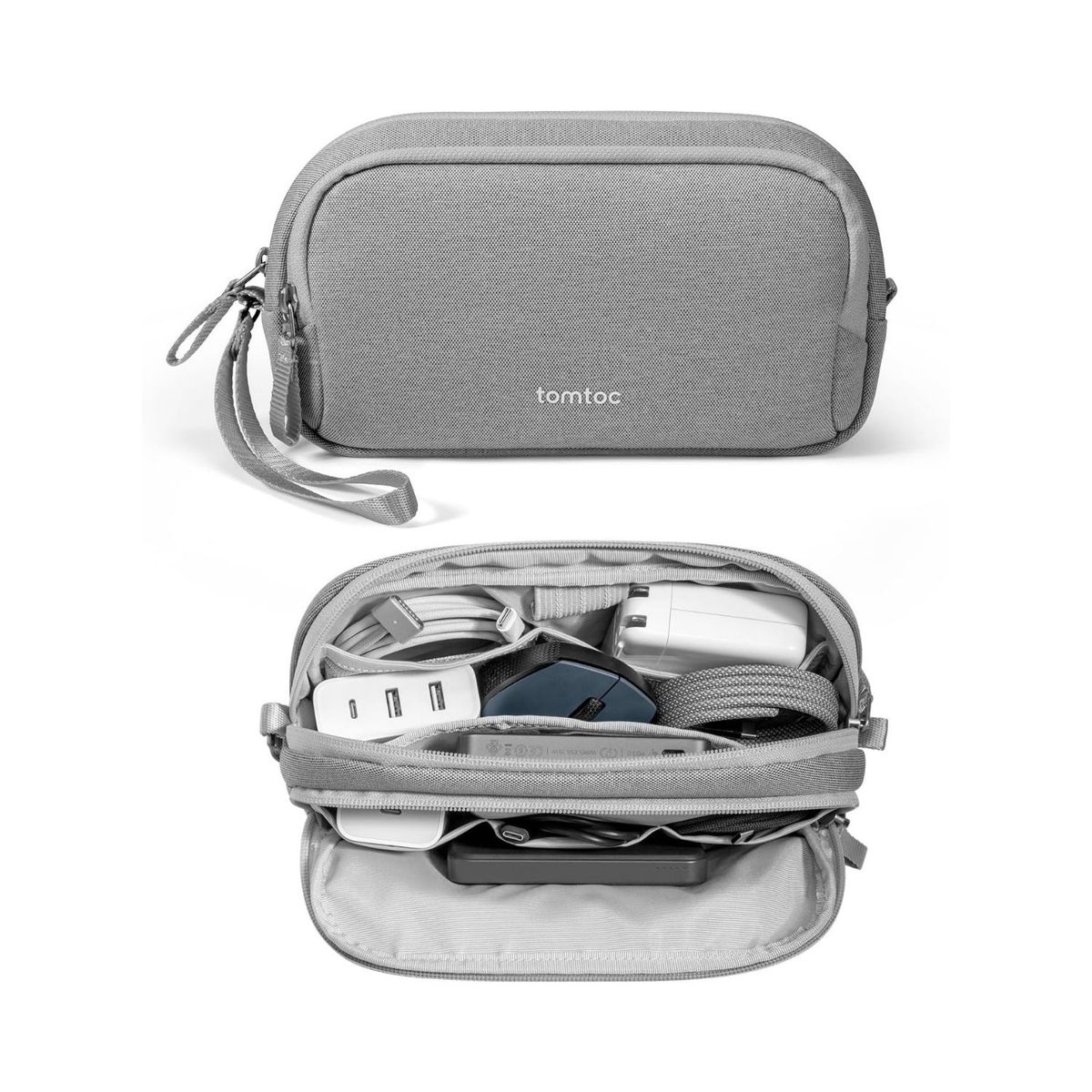 TOMTOC - Tomtoc Estuche Light-T12 para Accesorios Electrónicos Mediano - Gris