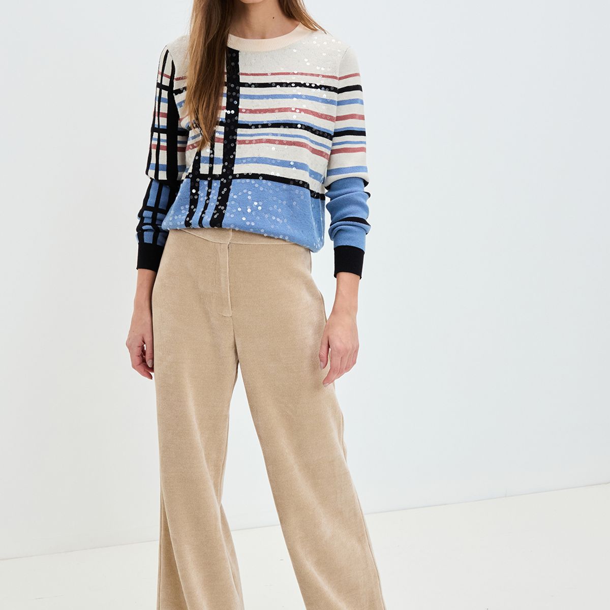 IO - Pantalon Beige Mujer Io