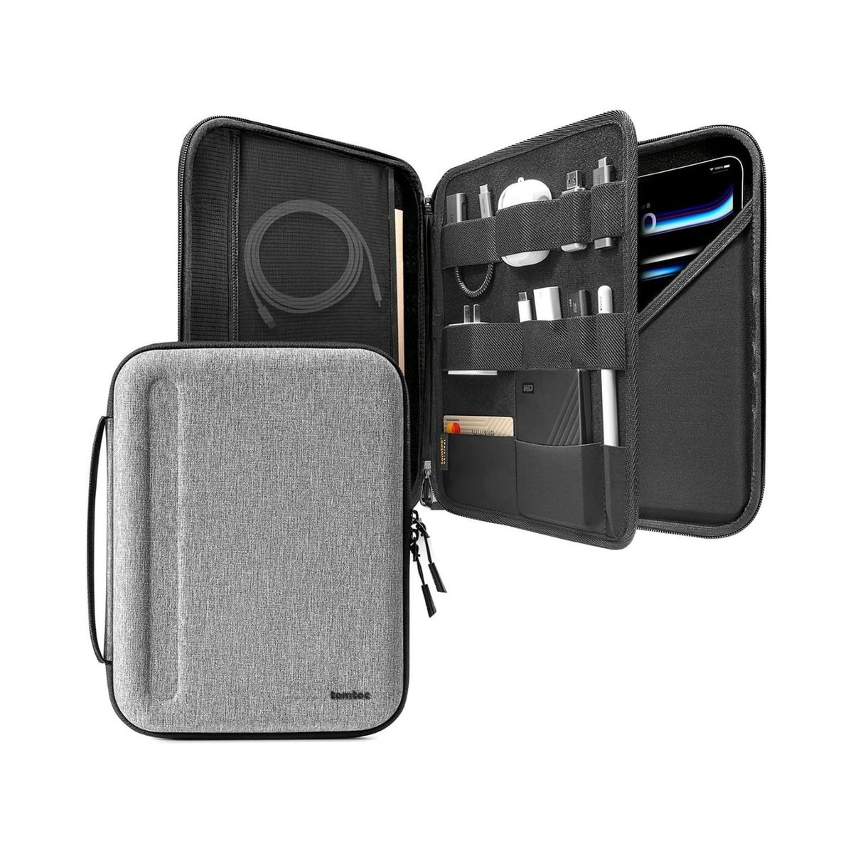 TOMTOC - Tomtoc Estuche Portafolio FancyCase-B06 iPad AirPro 13 - Gris Oscuro