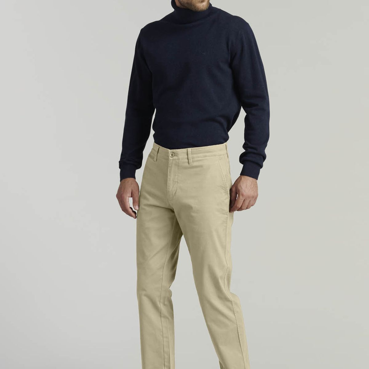 FEROUCH - Pantalón Twill Without Pleats L/31 Business Beige Ferouch