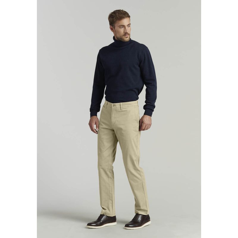 FEROUCH - Pantalón Twill Without Pleats L31 Business Beige Ferouch