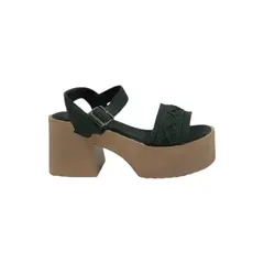 HERIEL - Sandalia Negra Plataforma Mujer.