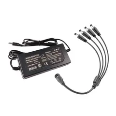 GENERICO - Fuente Poder 12V 5A + Cable Poder + Pulpo de 4 salidas.