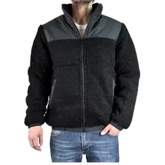 GENERICO - Chaqueta Teddy Hombre Tipo Corderito Gruesa Bolsillos 602