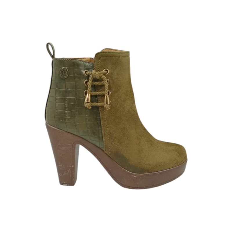 HERIEL - Botín Khaki Taco Mujer