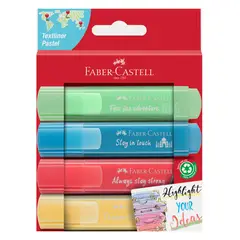 FABER-CASTELL - Destacador TL 46 Pastel - Viajes (4 Colores)