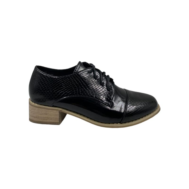 HERIEL - Zapato Negro Bajo Charol.
