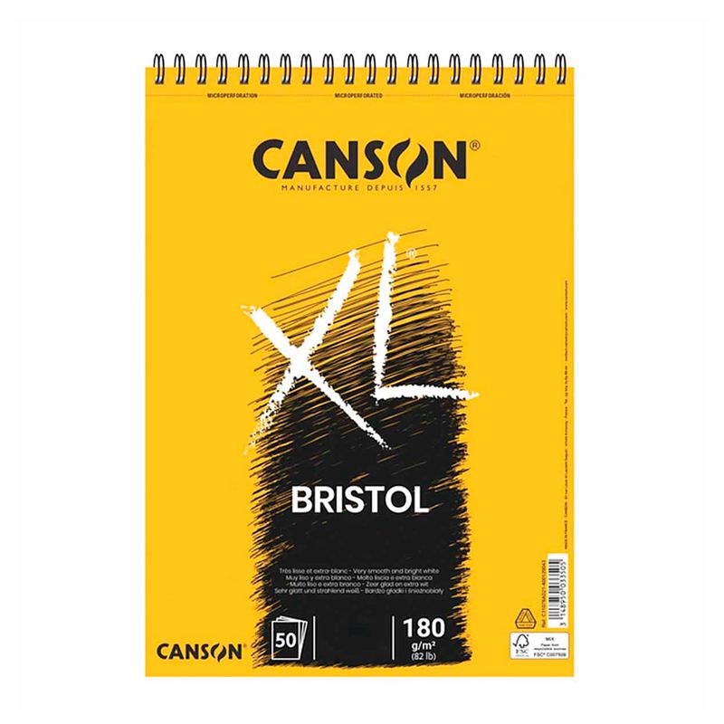 CANSON - Croquera Canson XL Bristol 180gr 50 hjs A3 (29.7x42cm)