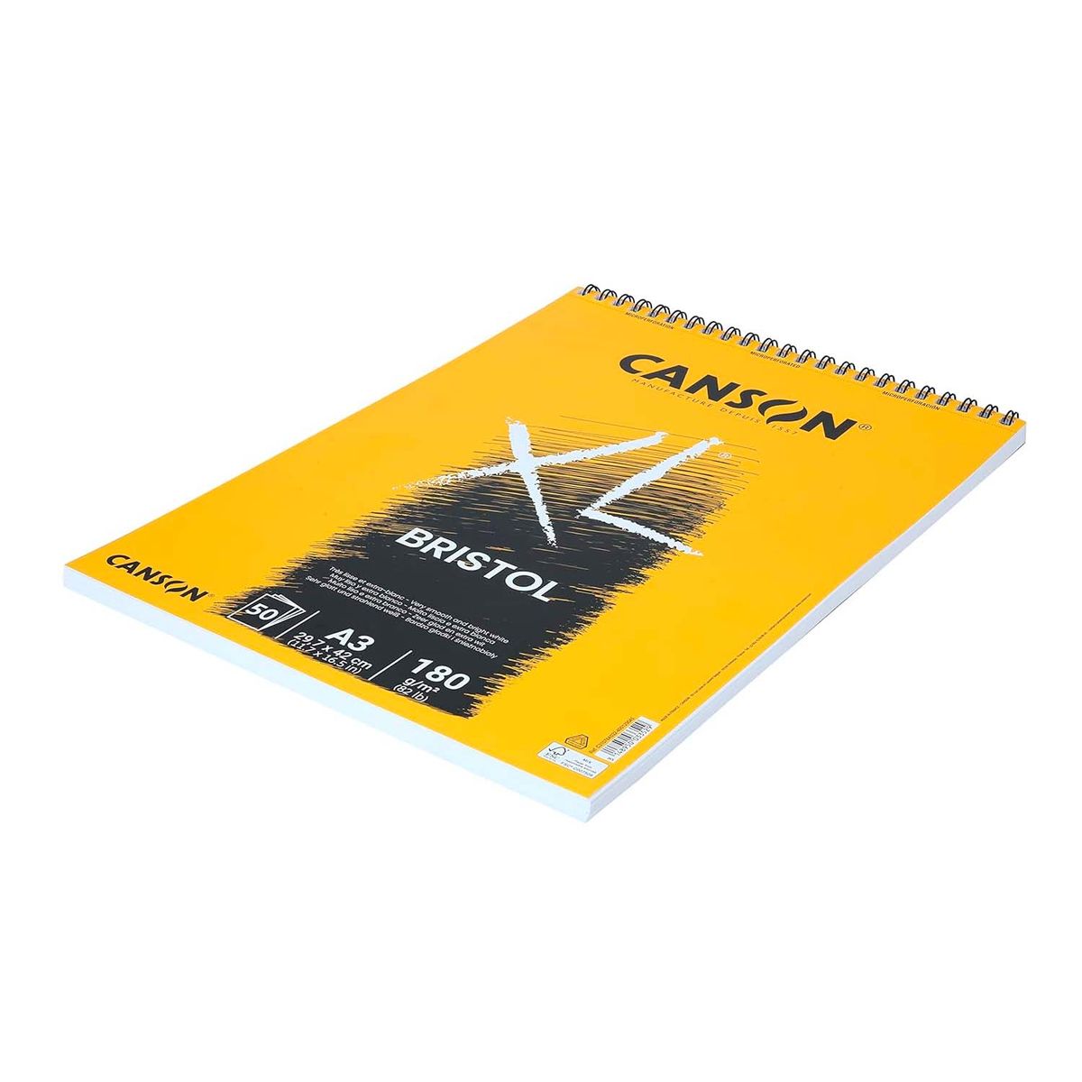CANSON - Croquera Canson XL Bristol 180gr 50 hjs A3 (29.7x42cm)