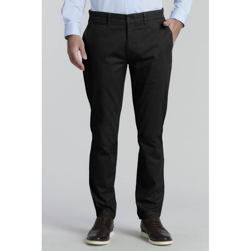 FEROUCH - Pantalón Twill Slim 33 Business Negro Ferouch