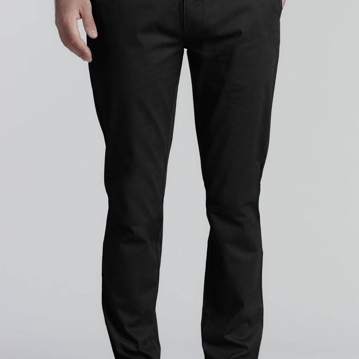 FEROUCH - Pantalón Twill Slim /33 Business Negro Ferouch