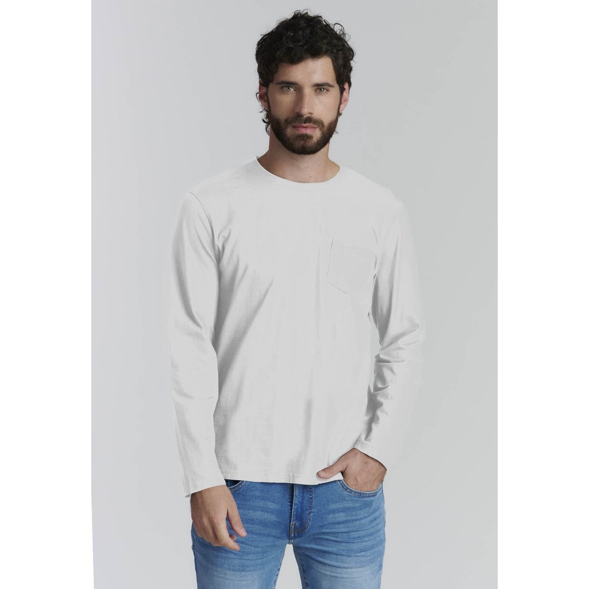 FEROUCH - Polera Básica  Oregon Fr Blanco Ferouch