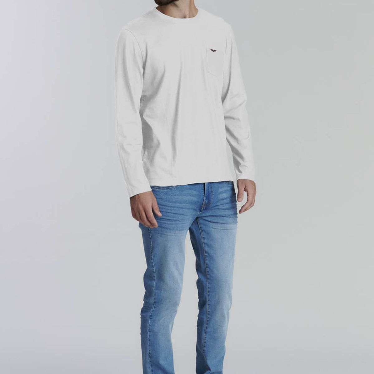 FEROUCH - Polera Básica  Oregon Fr Blanco Ferouch