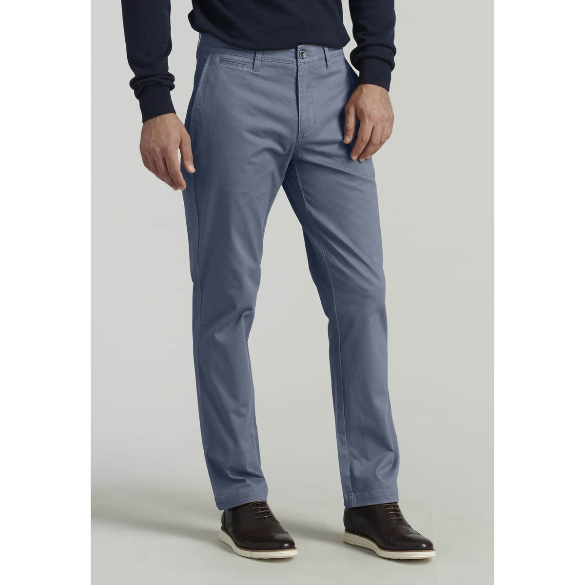 FEROUCH - Pantalón Twill Without Pleats L/31 Business Gris Ferouch