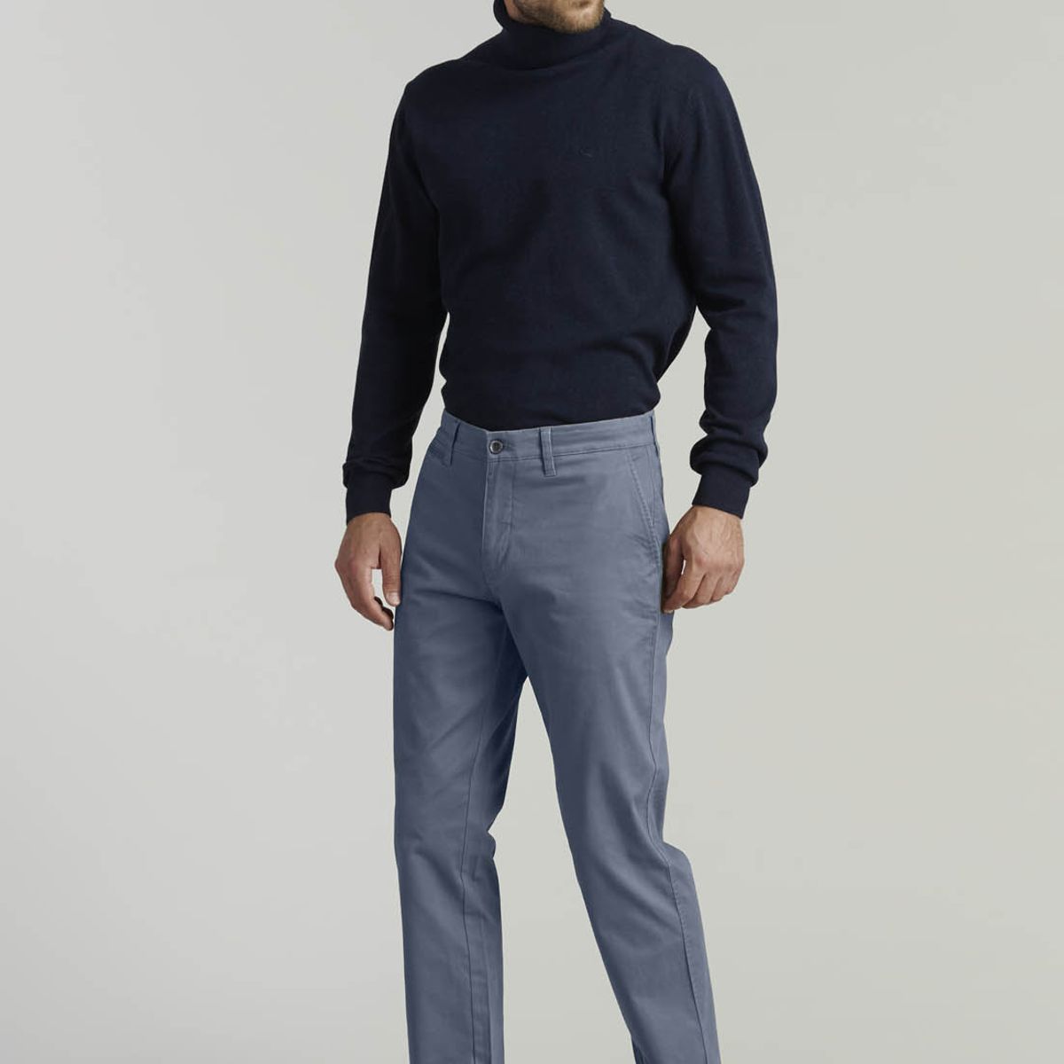 FEROUCH - Pantalón Twill Without Pleats L/31 Business Gris Ferouch