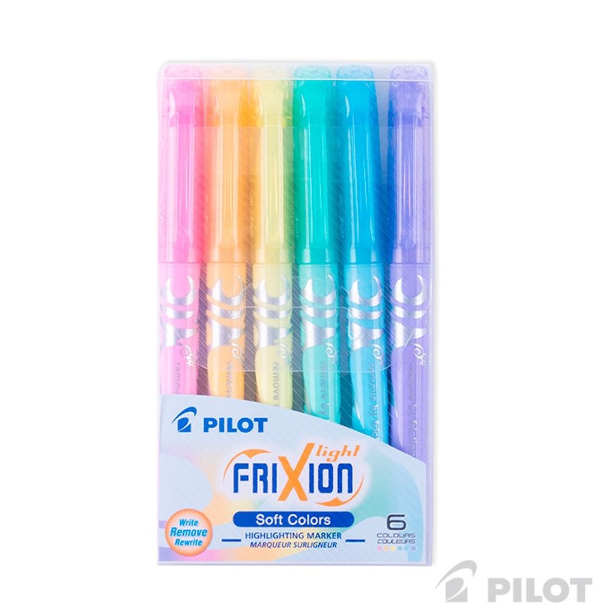 PILOT - Destacador Pilot Frixion Light Borrable 6 Colores Soft