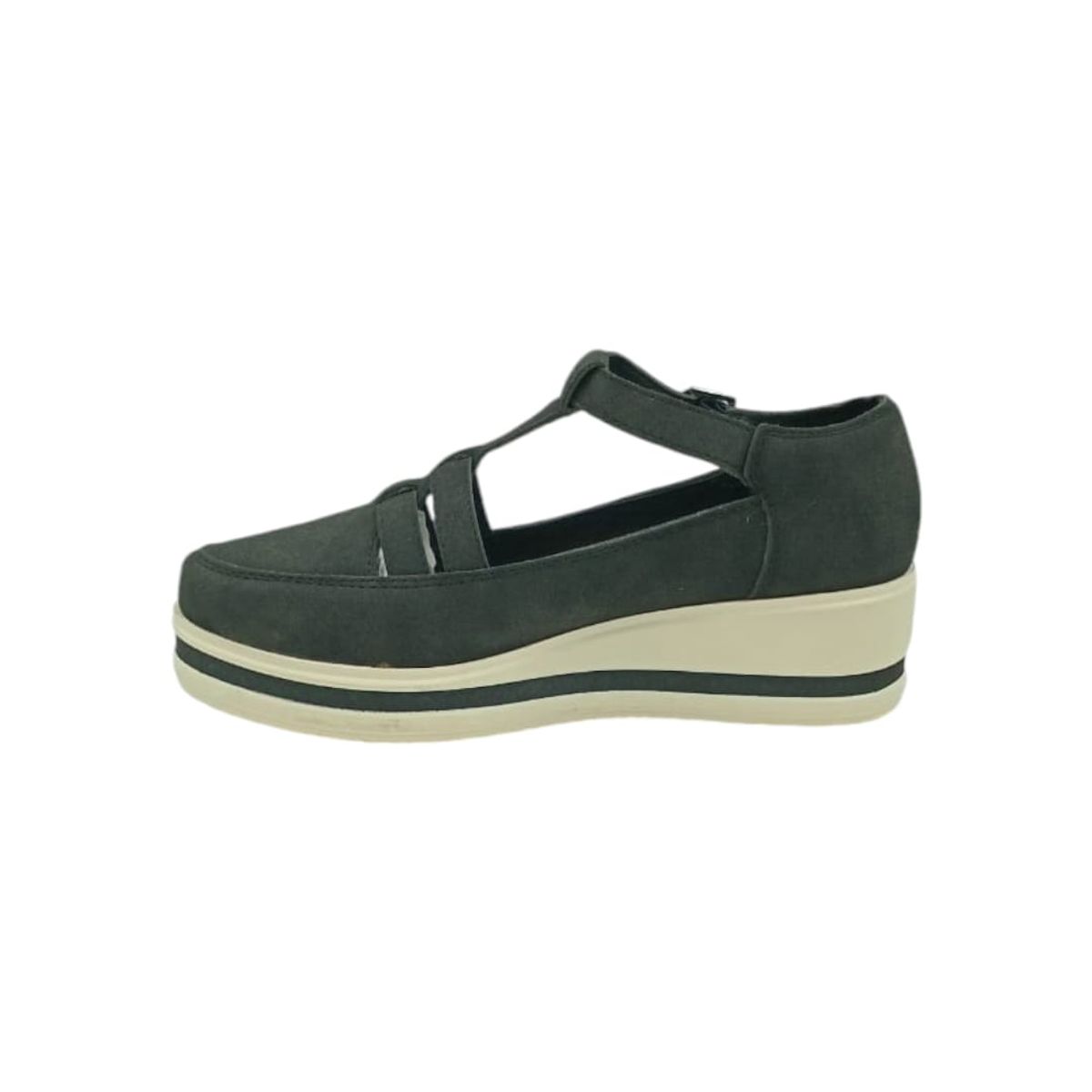 HERIEL - Zapato Panchita Negro Plataforma