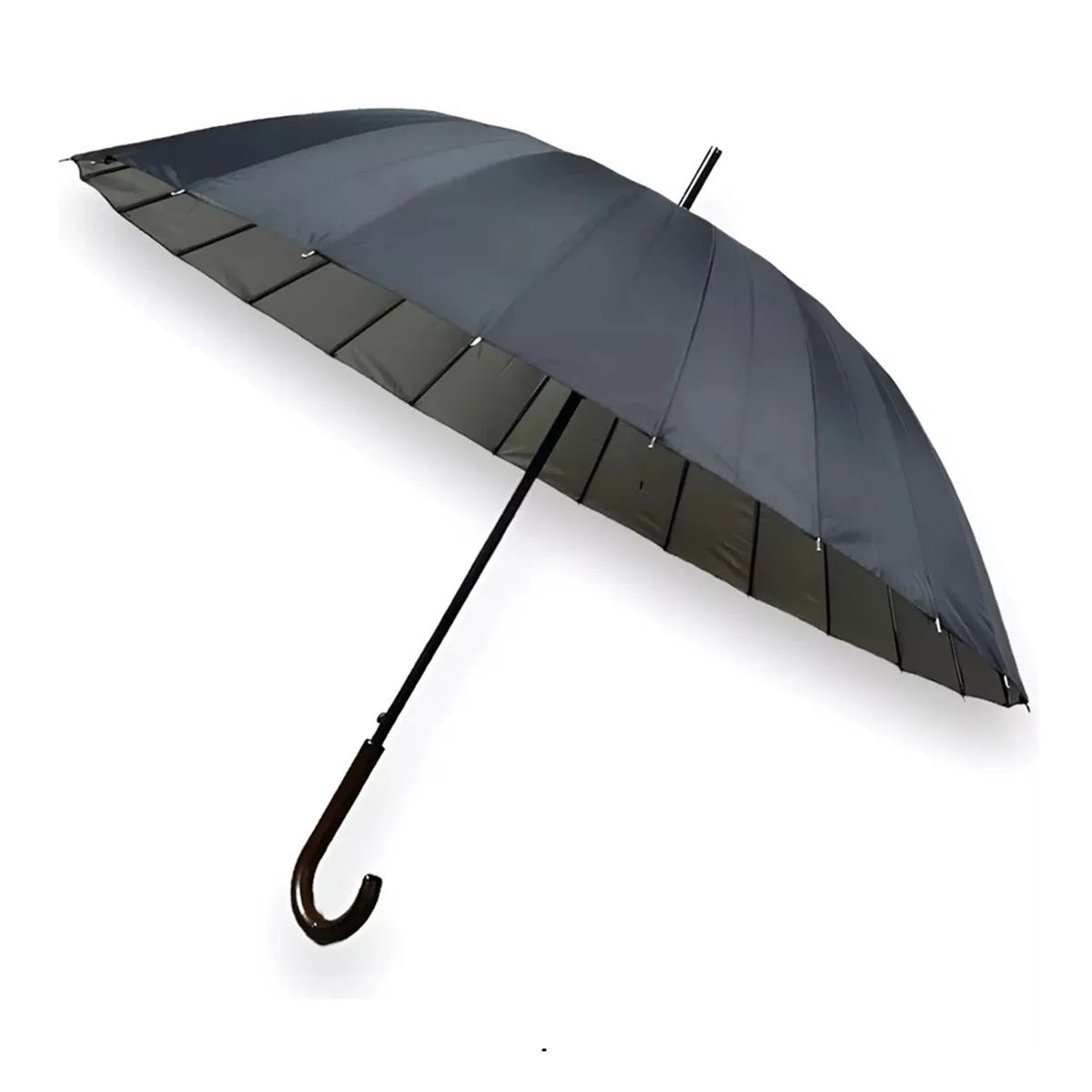 GENERICO - Paraguas Automatico Mango Curvo 24 Varillas Resistente