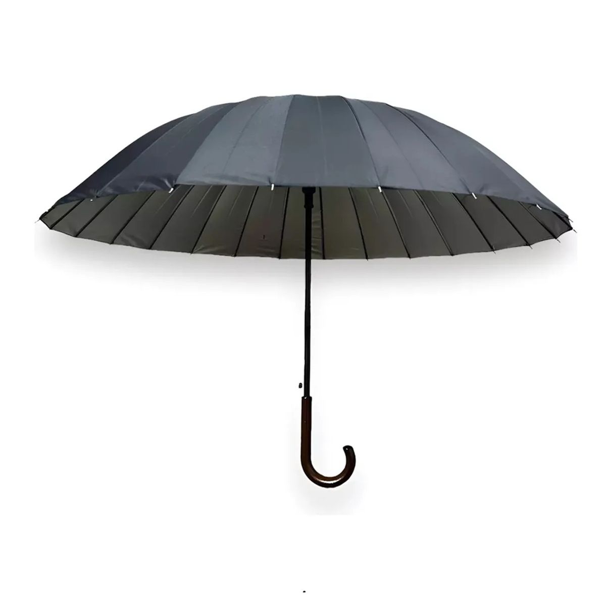 GENERICO - Paraguas Automatico Mango Curvo 24 Varillas Resistente