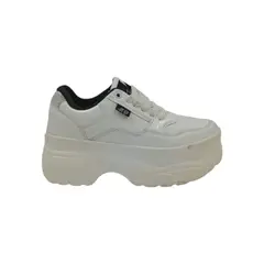 HERIEL - Zapatilla Blanca Plataforma Mujer.