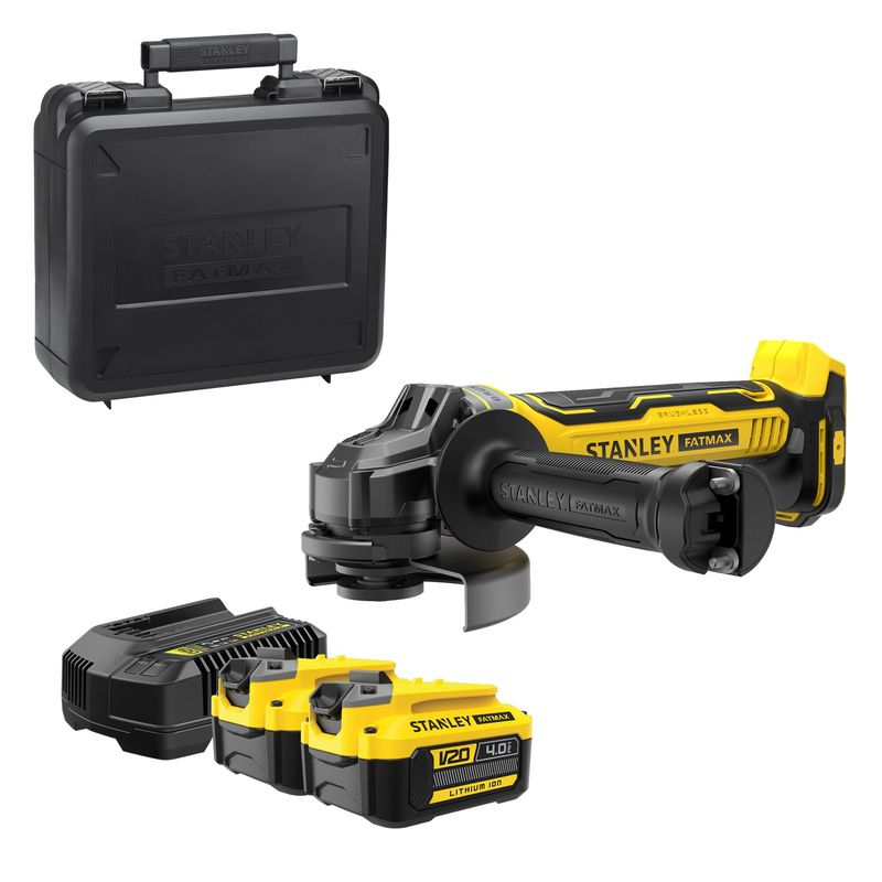 STANLEY - Kit esmeril angular 4-1/2” y 5” 20V STANLEY SBG700M2K-B2