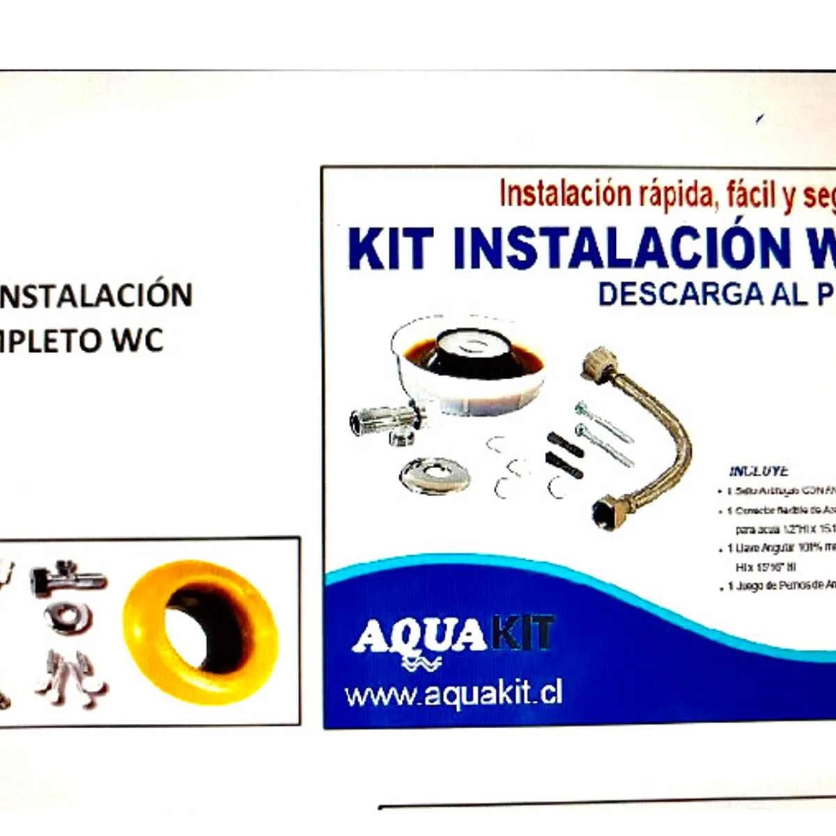 GENERICO - KIT INSTALACION WC SELLO FLEXIBLES ETC