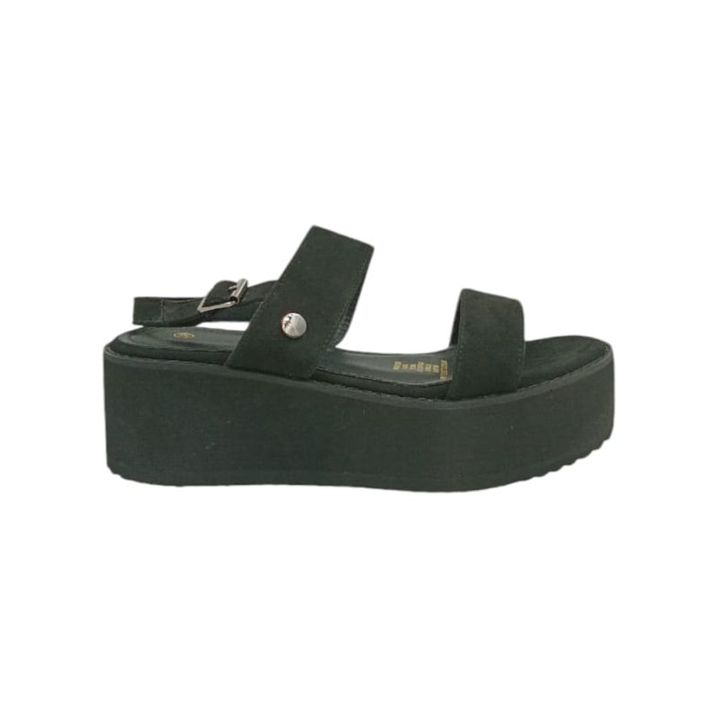 HERIEL - Sandalia Negra Plataforma Mujer