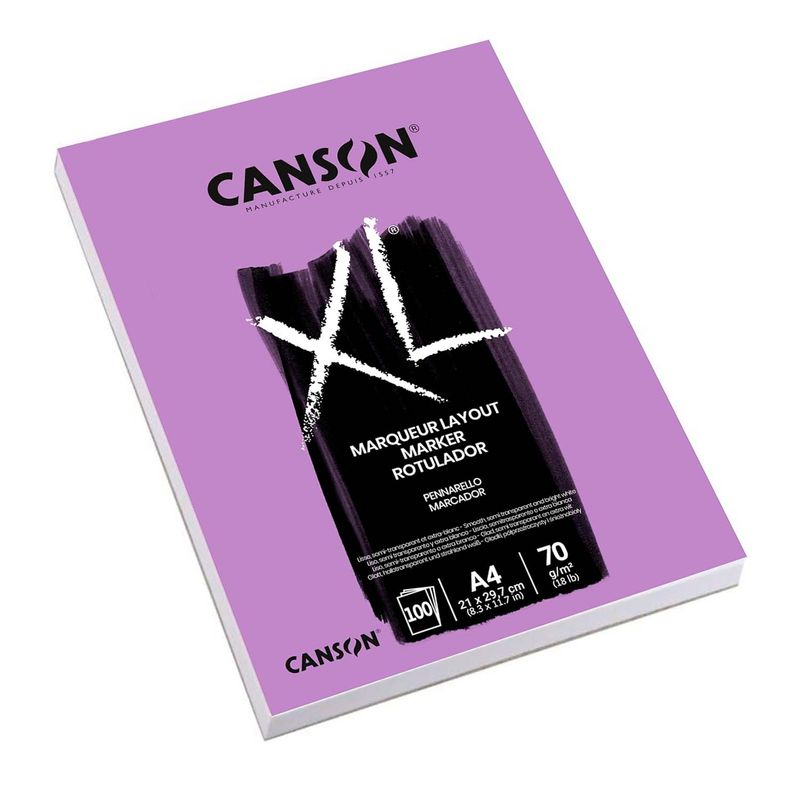 CANSON - Block Canson XL Marker 70gr 100 hjs A4 (21x29.7cm)