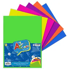 ART AND CRAFT - GOMA EVA COLORES FLUOR 6 PCSBOLSA