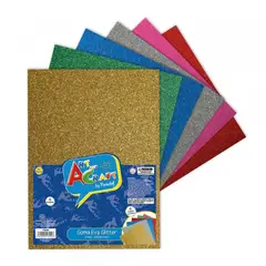 ART AND CRAFT - GOMA EVA GLITTER 20X30 CM 2MM 6 COL ART & CRAF