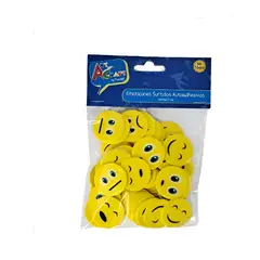 ART AND CRAFT - EMOTICONES SURTIDOS GOMA EVA 96PCS ART&CRAFT