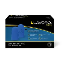LAVORO - Dedo Goma No 12 C Respiracion Azul 12Uni.