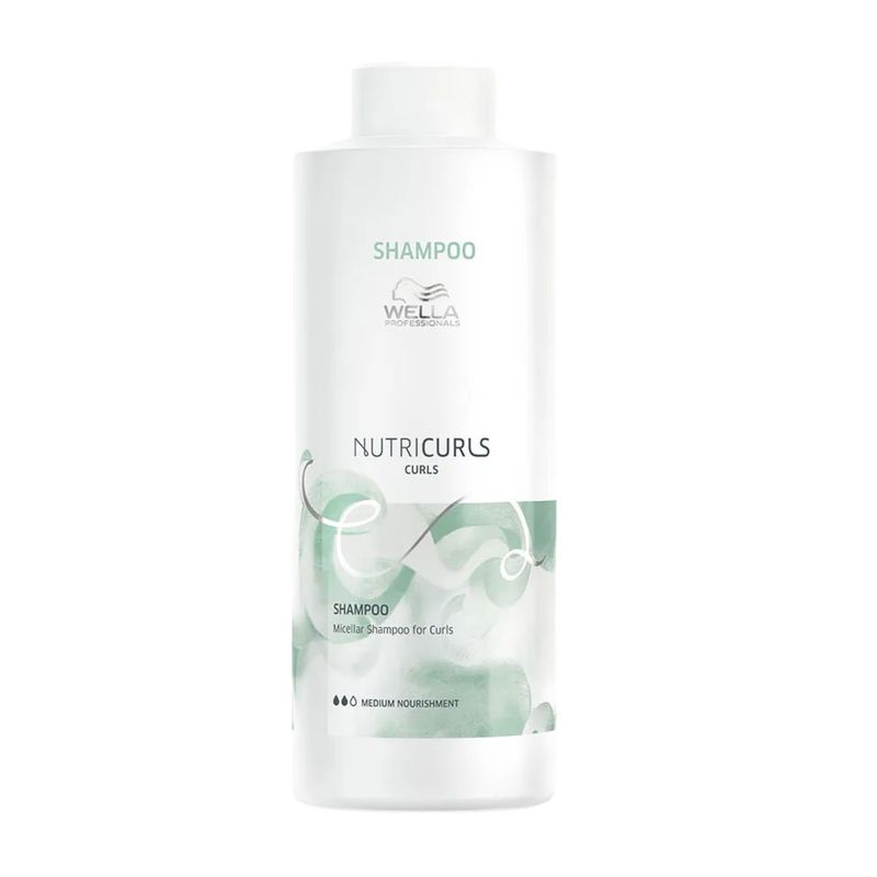 WELLA - Shampoo Nutricurls Micellar 1000ml Wella Rizos Hidrata Limpieza Suave