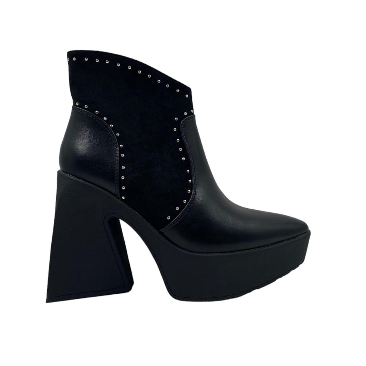 HERIEL - Botín Negro Charol Plataforma