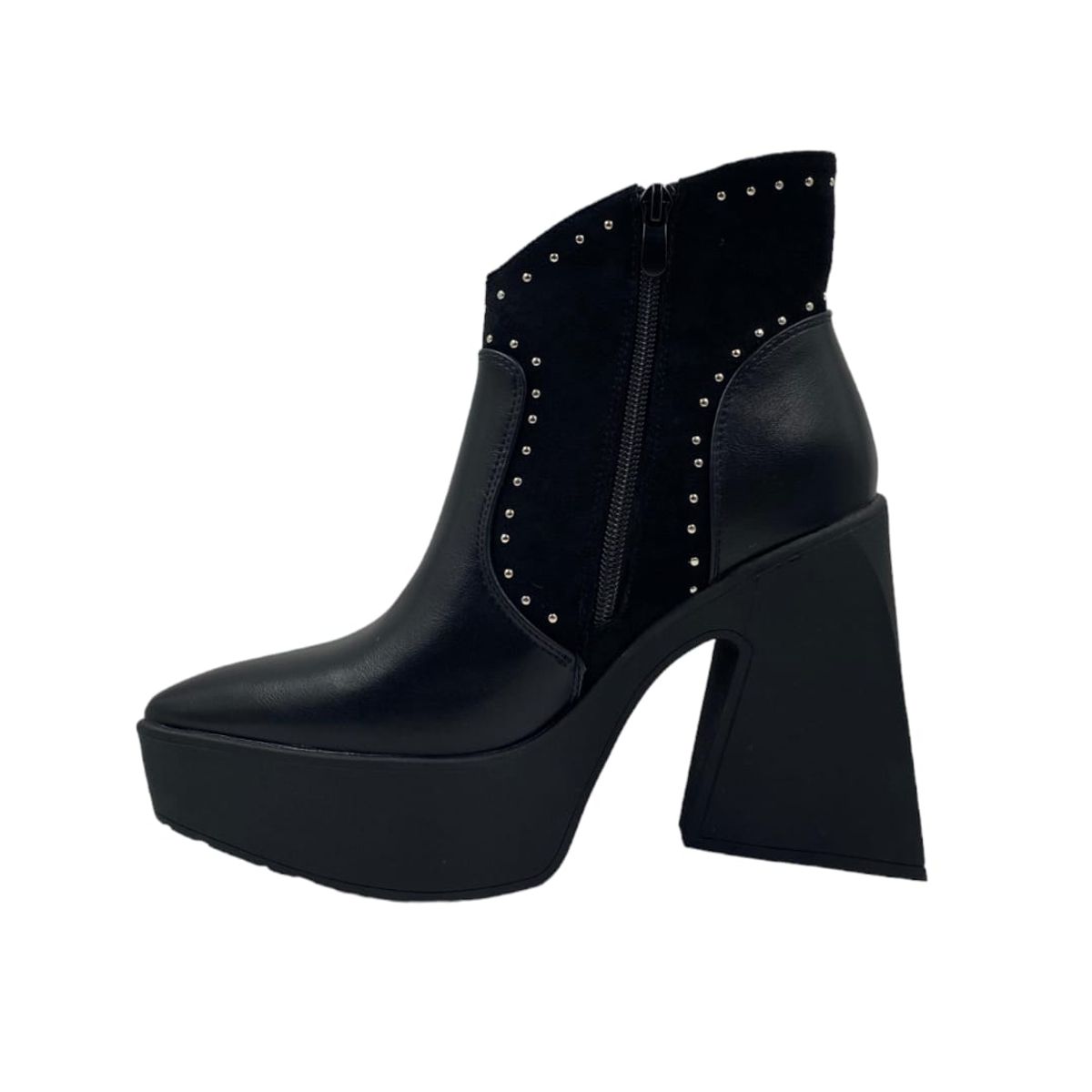 HERIEL - Botín Negro Charol Plataforma