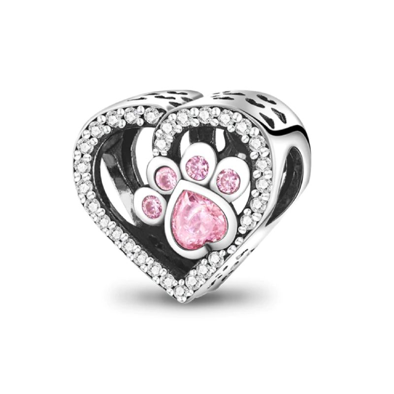 SILVER HEART - Charm Corazón Canino en Plata Fina 925 SILVER HEART