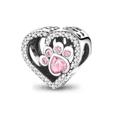 SILVER HEART - Charm Corazón Canino en Plata Fina 925