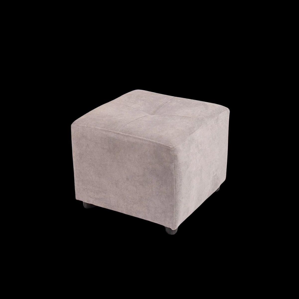 MUEBLES HVM - Puff HVM Gris felpa 40x40