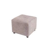 Puff HVM Gris felpa 40x40