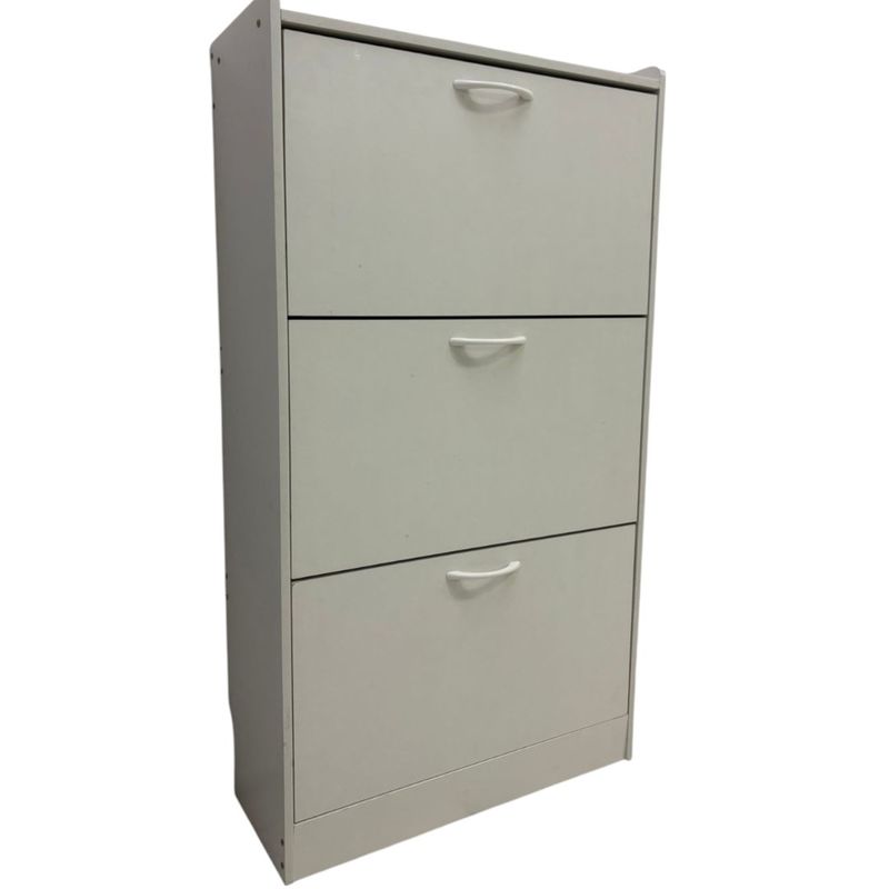 ANGELES DEL HOGAR - Zapatero Organizador Estante Con Puertas Blanco 3 Niveles