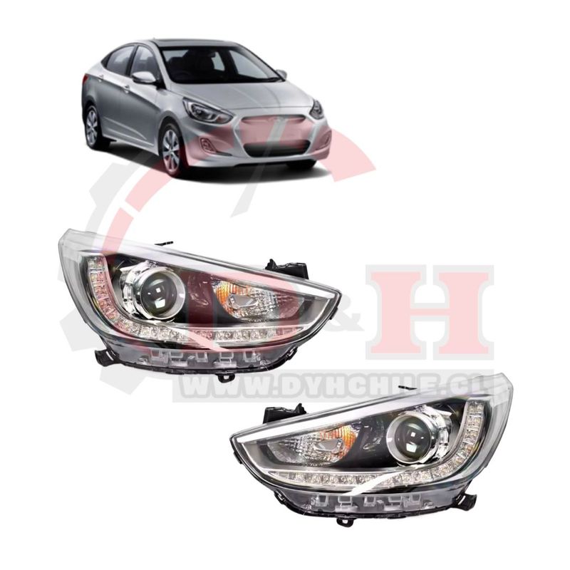 GENERICO - par de Opticos Tunning hyundai accent rb 2011-2021 1r7