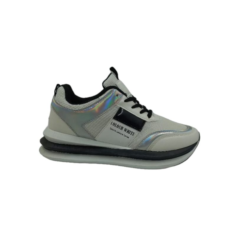 HERIEL - Zapatilla Blanca Plataforma Mujer