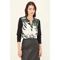 MA GRIFFE - Polera Manga Larga Beige Mujer Magriffe